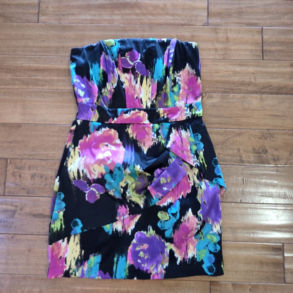 Speechless Multicolor Strapless Dress